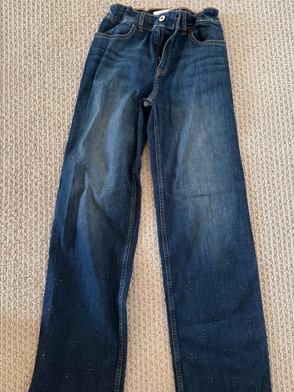abercrombie kids Dark Blue Straight Jeans bedazzled